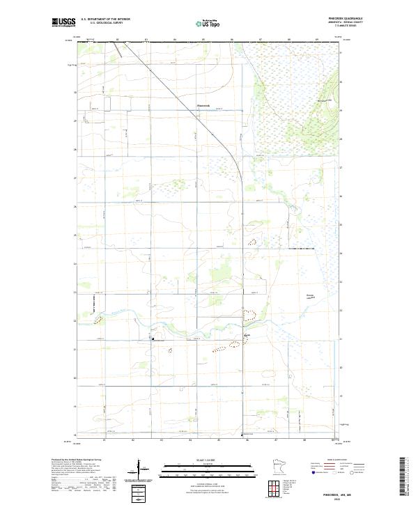 US Topo 7.5-minute map for Pinecreek MNMB