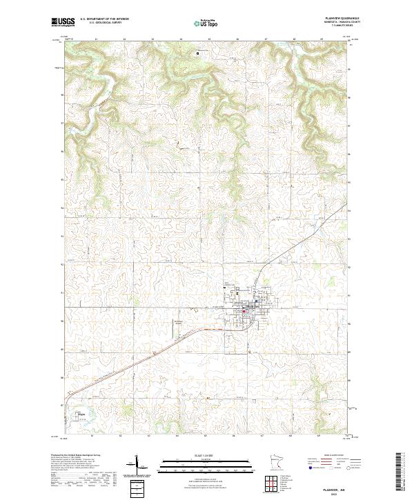 US Topo 7.5-minute map for Plainview MN