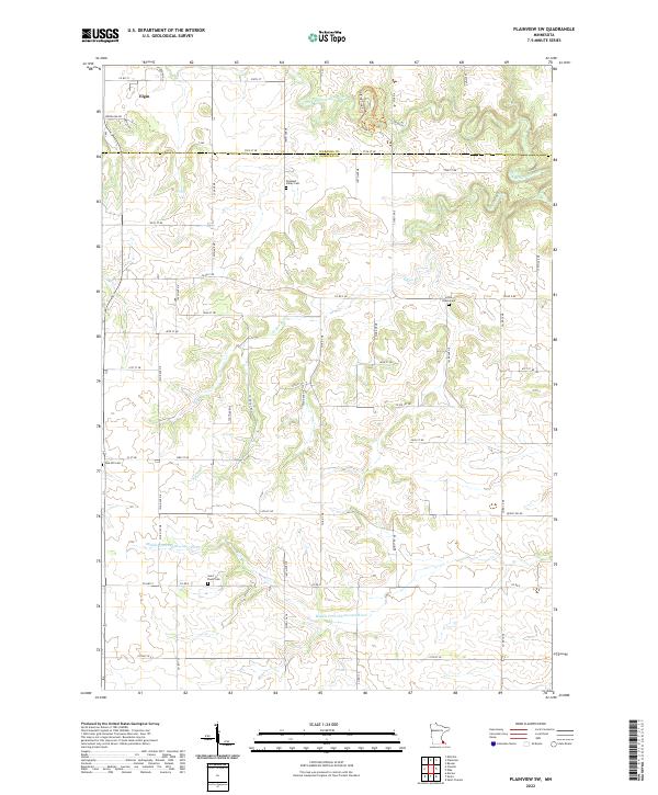 US Topo 7.5-minute map for Plainview SW MN