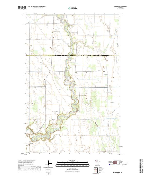 US Topo 7.5-minute map for Plummer NW MN