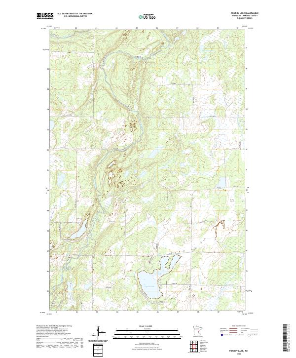 US Topo 7.5-minute map for Pomroy Lake MN