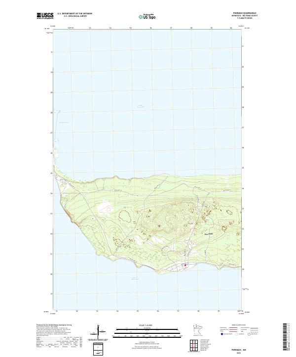 US Topo 7.5-minute map for Ponemah MN