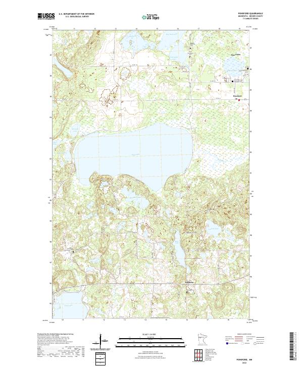 US Topo 7.5-minute map for Ponsford MN