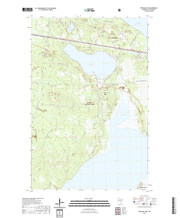 US Topo 7.5-minute map for Portage Lake MN