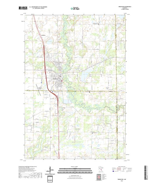 US Topo 7.5-minute map for Princeton MN