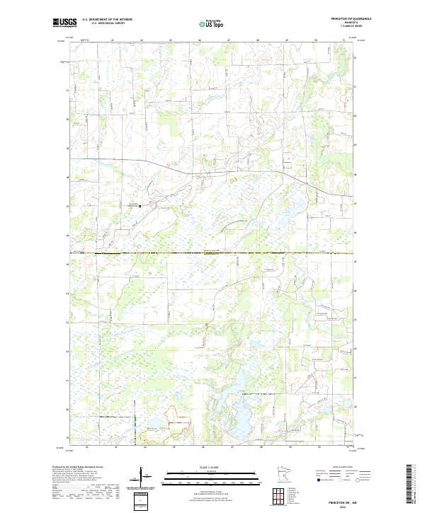 US Topo 7.5-minute map for Princeton SW MN