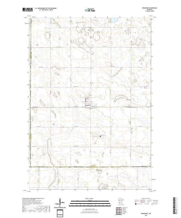US Topo 7.5-minute map for Prinsburg MN