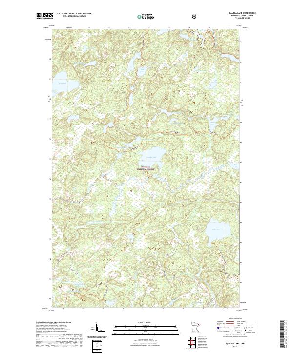 US Topo 7.5-minute map for Quadga Lake MN