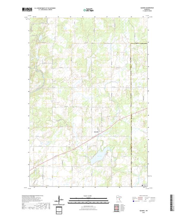 US Topo 7.5-minute map for Quamba MN