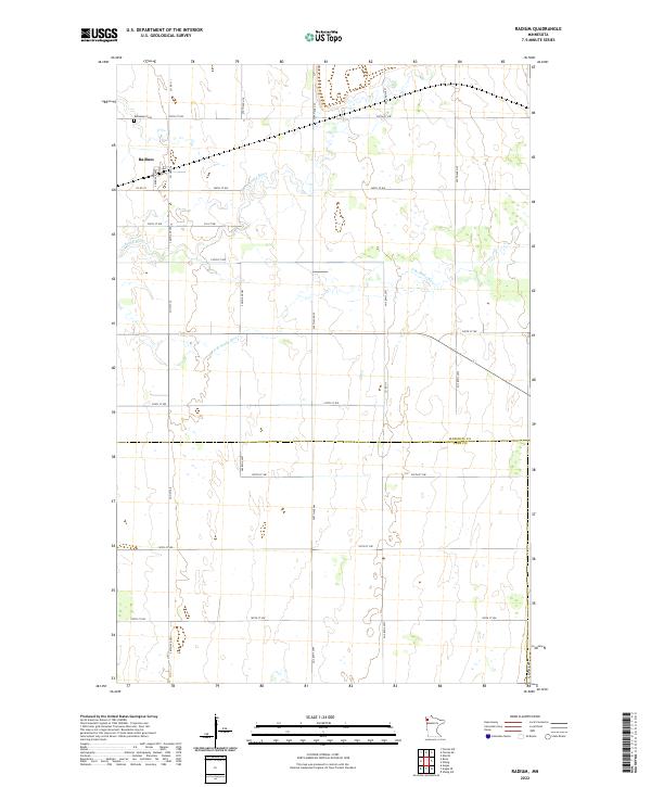US Topo 7.5-minute map for Radium MN