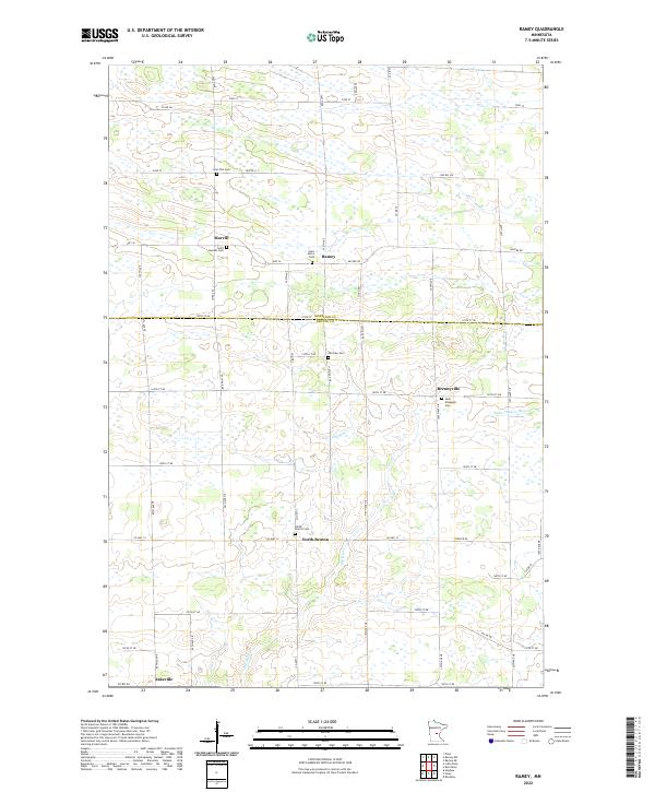 US Topo 7.5-minute map for Ramey MN