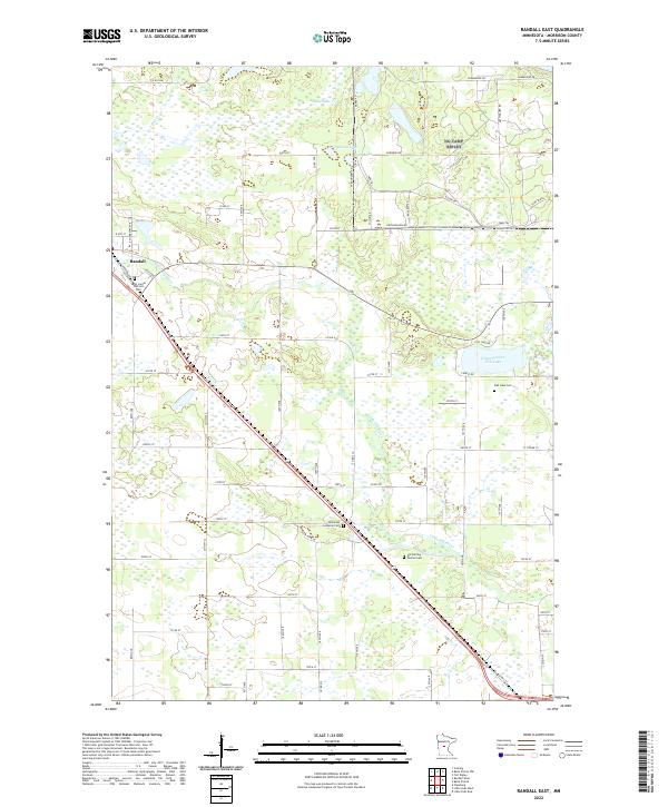US Topo 7.5-minute map for Randall East MN