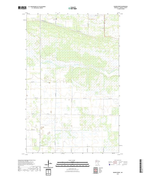US Topo 7.5-minute map for Randen Ridge MN