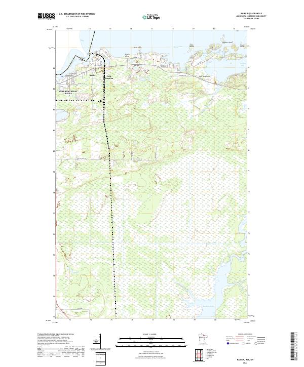 US Topo 7.5-minute map for Ranier MNON
