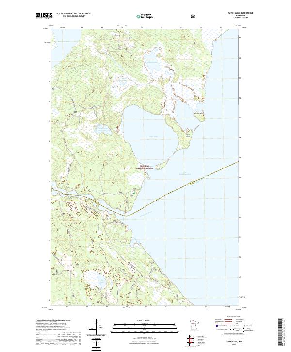 US Topo 7.5-minute map for Raven Lake MN