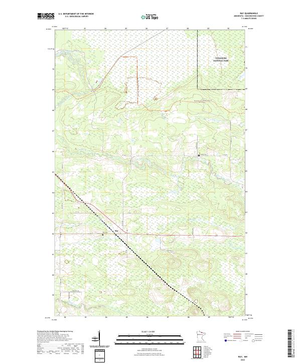 US Topo 7.5-minute map for Ray MN