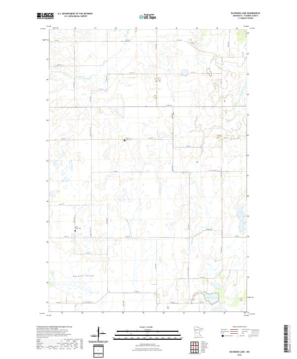 US Topo 7.5-minute map for Raymond Lake MN