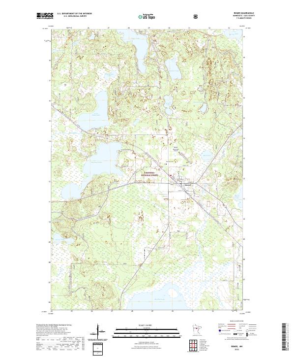 US Topo 7.5-minute map for Remer MN