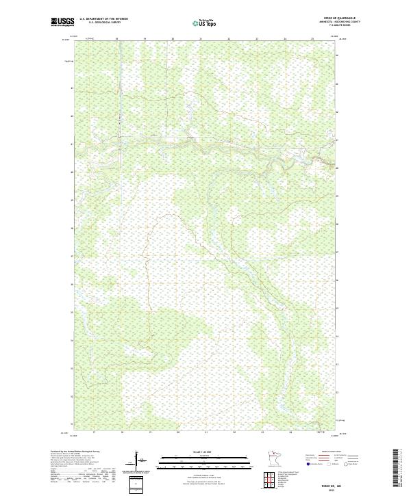 US Topo 7.5-minute map for Ridge NE MN