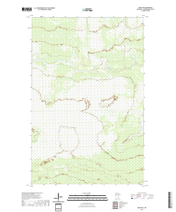 US Topo 7.5-minute map for Ridge NW MN