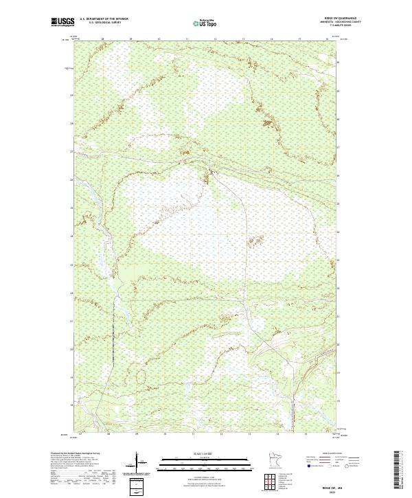 US Topo 7.5-minute map for Ridge SW MN