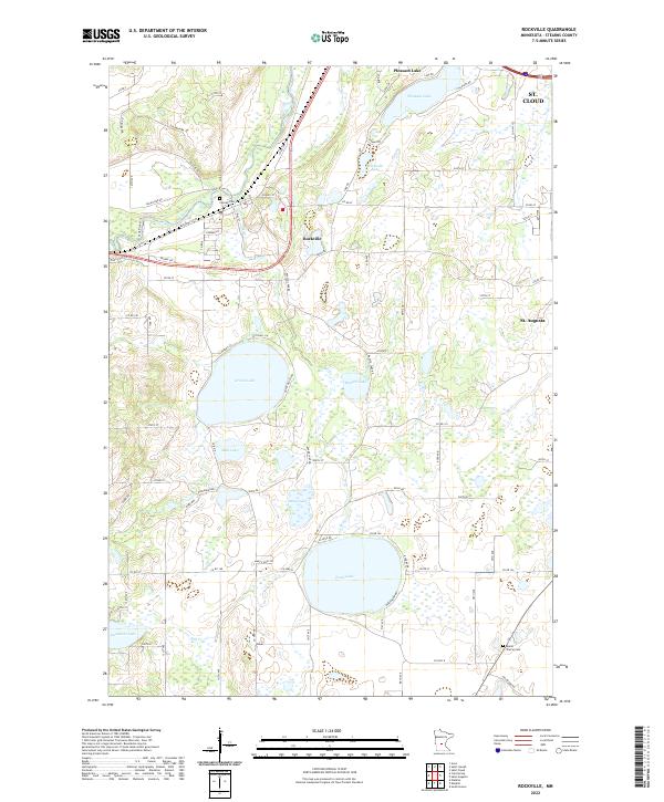 US Topo 7.5-minute map for Rockville MN