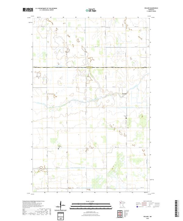 US Topo 7.5-minute map for Roland MN