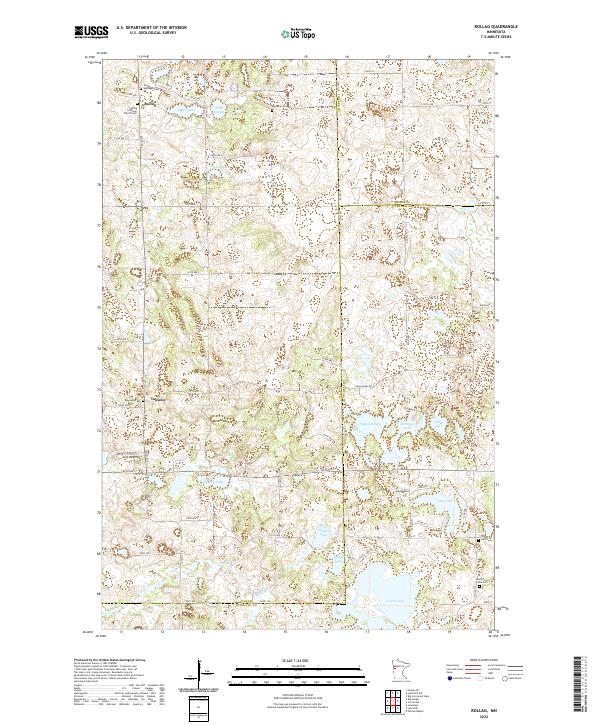 US Topo 7.5-minute map for Rollag MN