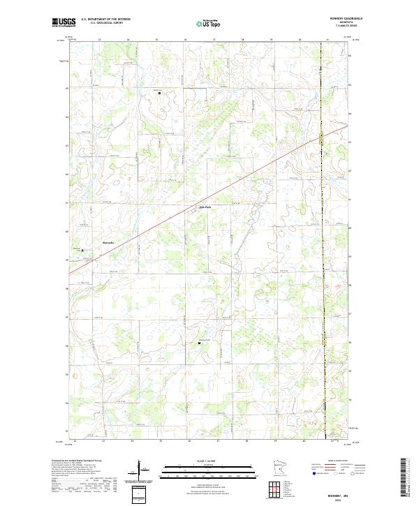 US Topo 7.5-minute map for Ronneby MN