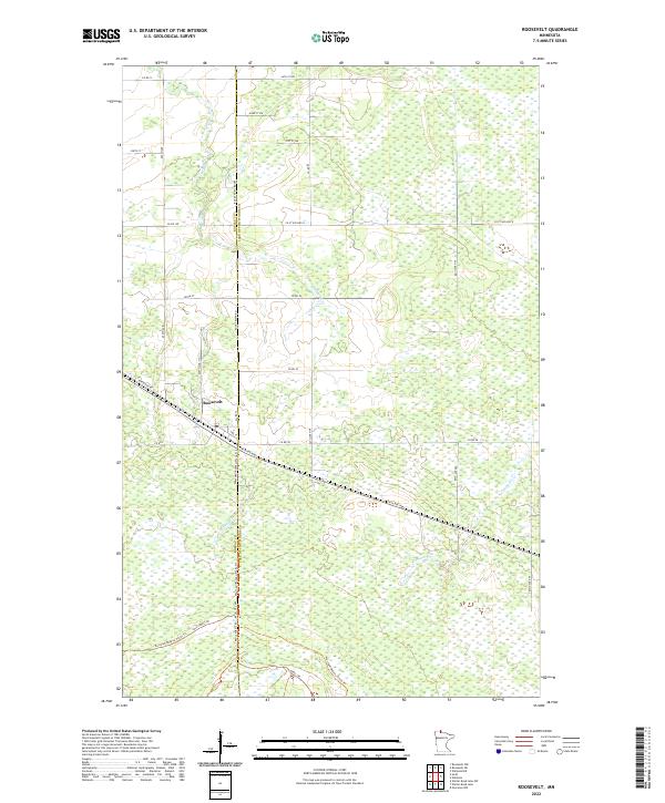 US Topo 7.5-minute map for Roosevelt MN