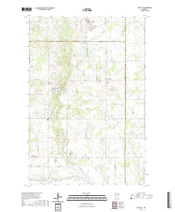 US Topo 7.5-minute map for Rose City MN