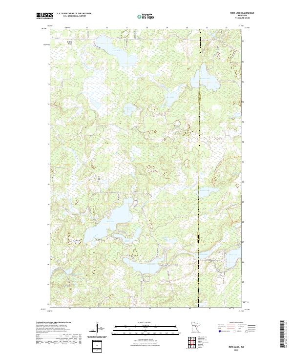 US Topo 7.5-minute map for Ross Lake MN