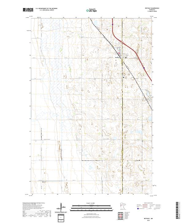 US Topo 7.5-minute map for Rothsay MN