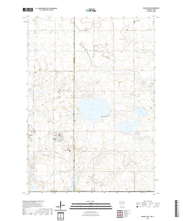 US Topo 7.5-minute map for Round Lake MNIA