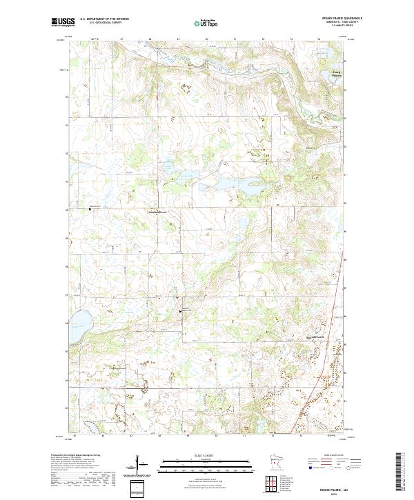 US Topo 7.5-minute map for Round Prairie MN