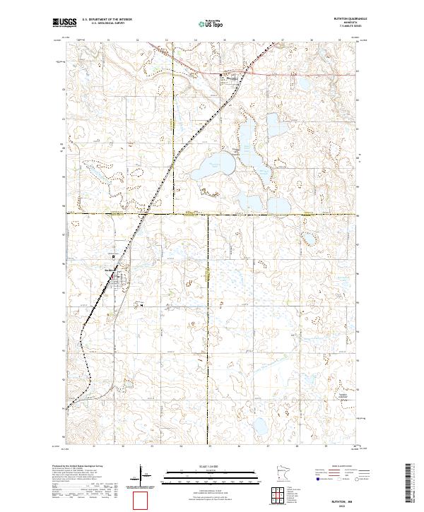 US Topo 7.5-minute map for Ruthton MN