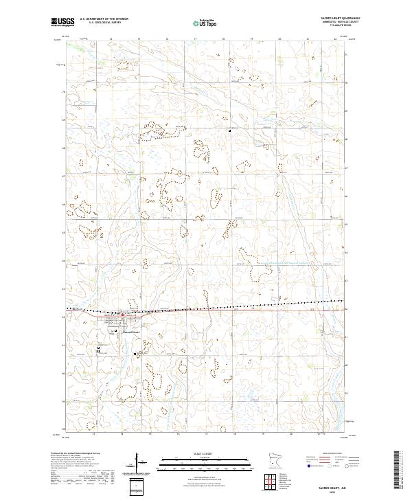 US Topo 7.5-minute map for Sacred Heart MN