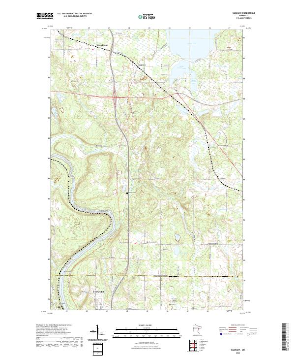 US Topo 7.5-minute map for Saginaw MN