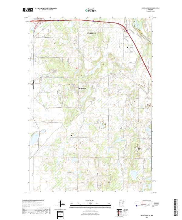 US Topo 7.5-minute map for Saint Augusta MN