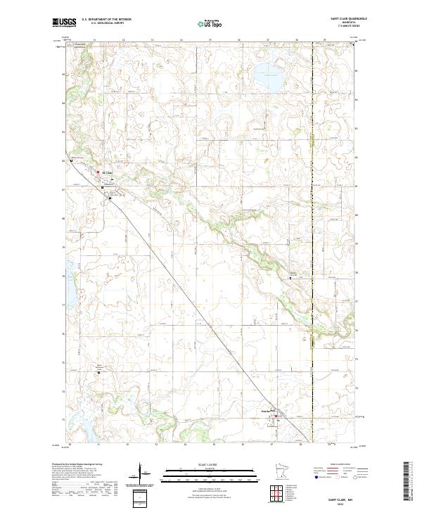 US Topo 7.5-minute map for Saint Clair MN