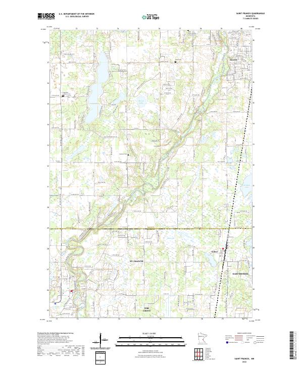 US Topo 7.5-minute map for Saint Francis MN