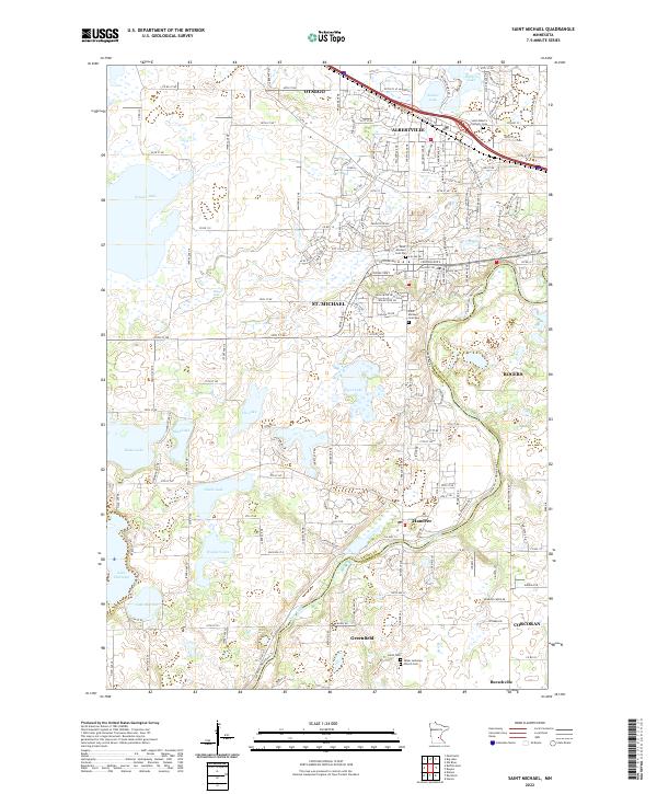 US Topo 7.5-minute map for Saint Michael MN
