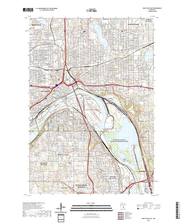 US Topo 7.5-minute map for Saint Paul East MN