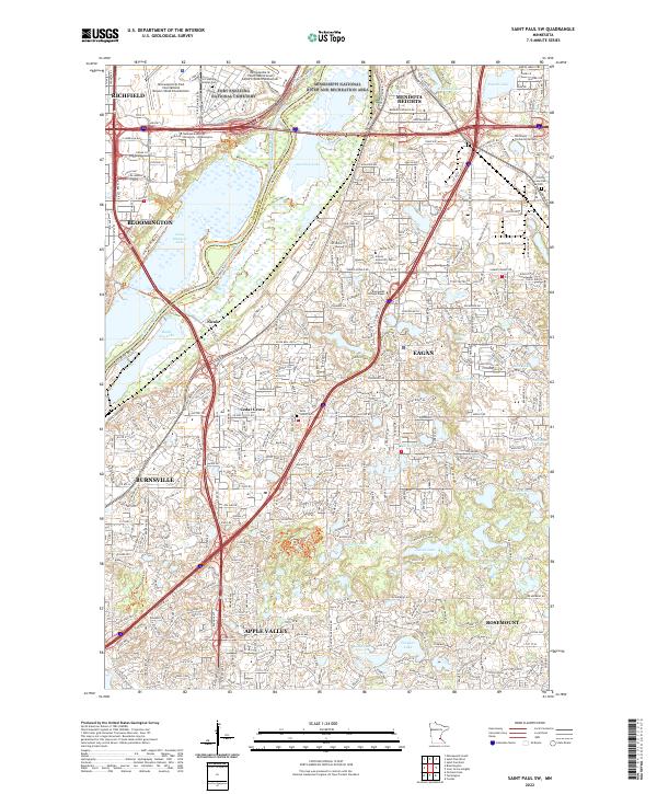 US Topo 7.5-minute map for Saint Paul SW MN