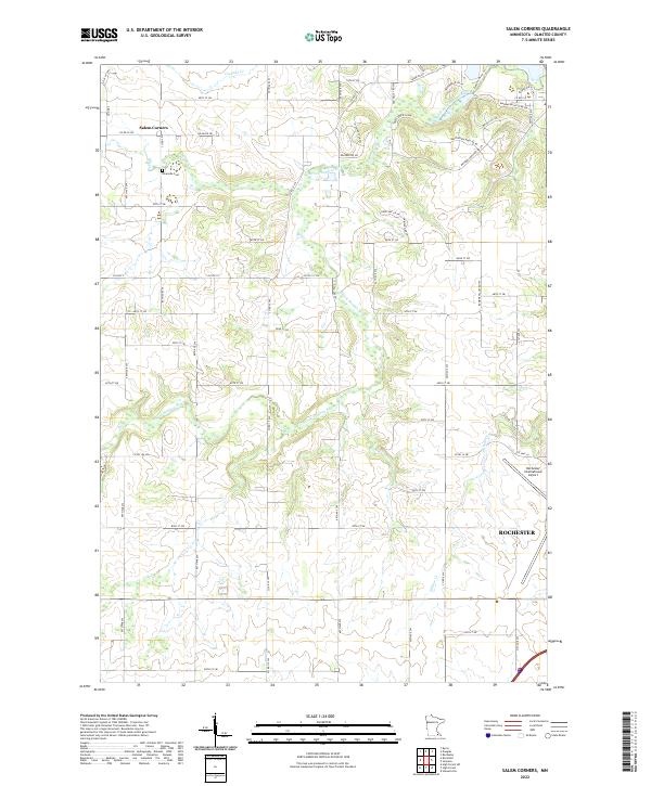 US Topo 7.5-minute map for Salem Corners MN