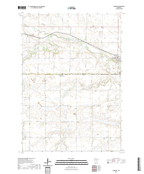 US Topo 7.5-minute map for Sanborn MN