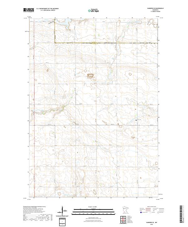 US Topo 7.5-minute map for Sanborn SE MN