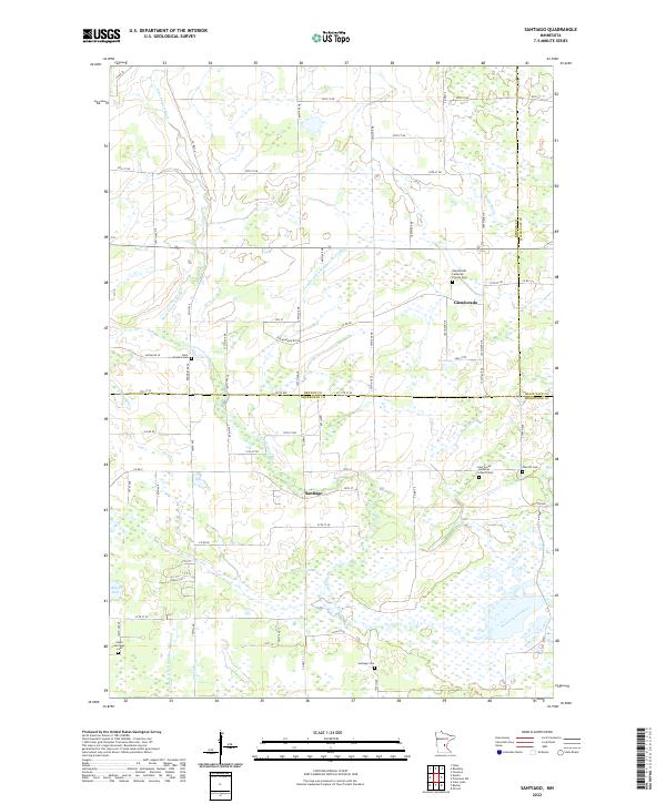 US Topo 7.5-minute map for Santiago MN