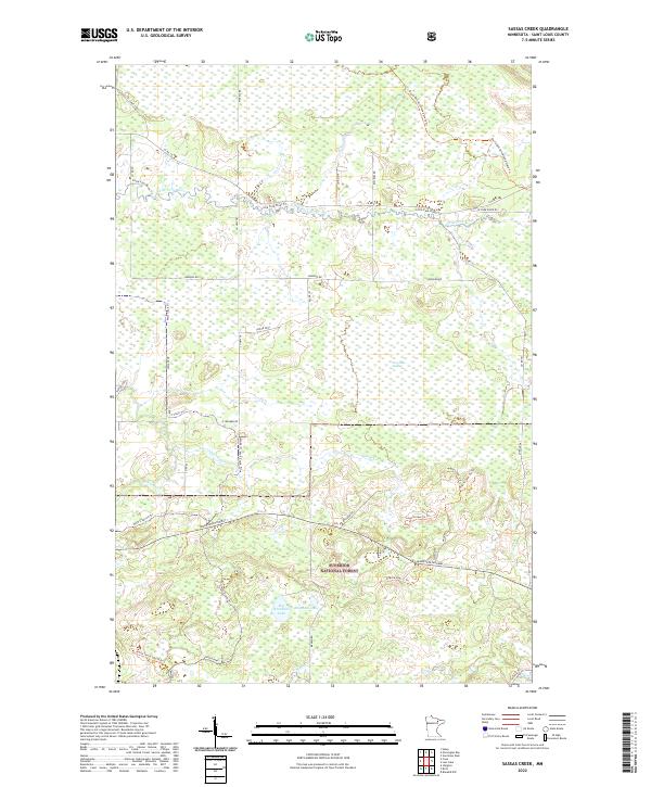 US Topo 7.5-minute map for Sassas Creek MN