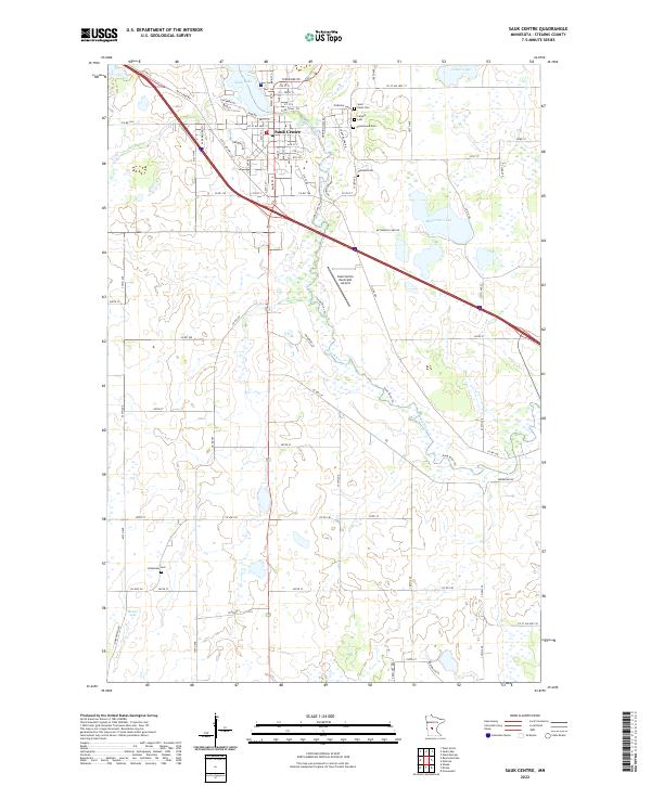 US Topo 7.5-minute map for Sauk Centre MN
